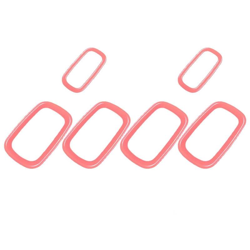 Vexilon for, for Mini, Countryman Cooper S F60 JCW Autoinnenraumaufkleber Luftauslass modifizierter dekorativer Rahmen Auto-Styling Autozubehör Lüftungsgitter fürs Auto(Pink 6 Pcs) von Vexilon