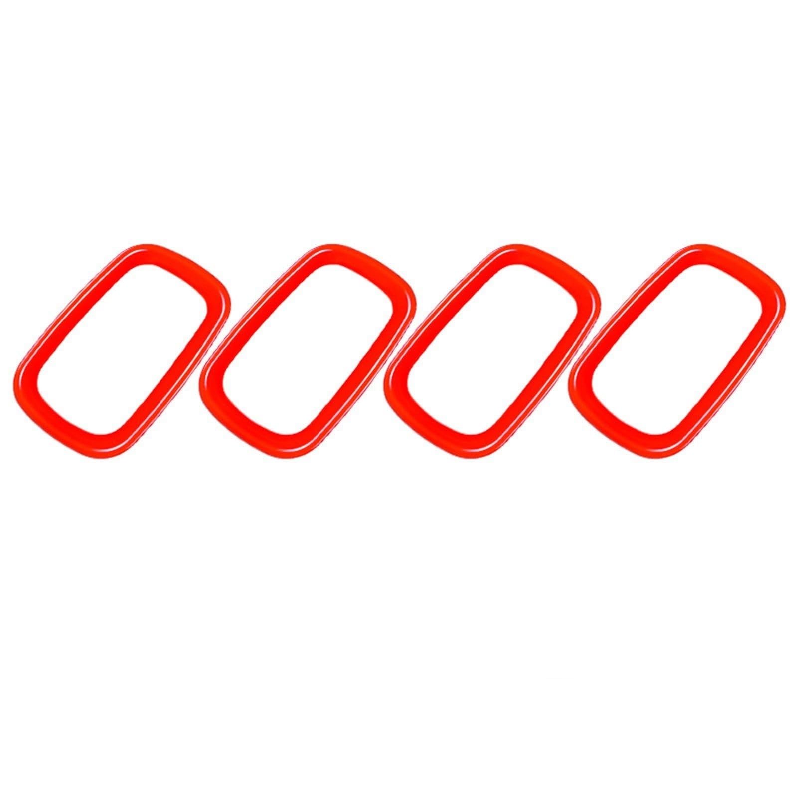 Vexilon for, for Mini, Countryman Cooper S F60 JCW Autoinnenraumaufkleber Luftauslass modifizierter dekorativer Rahmen Auto-Styling Autozubehör Lüftungsgitter fürs Auto(Red 4 Pcs) von Vexilon