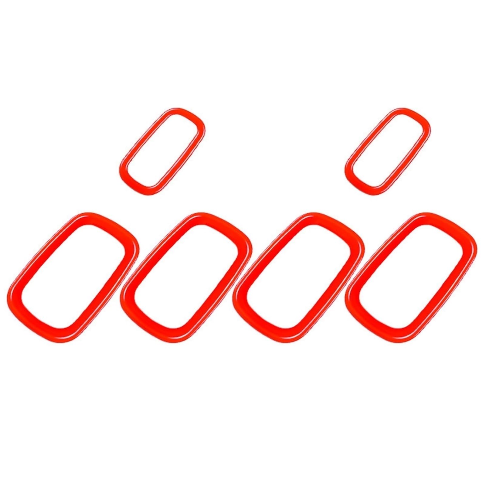 Vexilon for, for Mini, Countryman Cooper S F60 JCW Autoinnenraumaufkleber Luftauslass modifizierter dekorativer Rahmen Auto-Styling Autozubehör Lüftungsgitter fürs Auto(Red 6 Pcs) von Vexilon