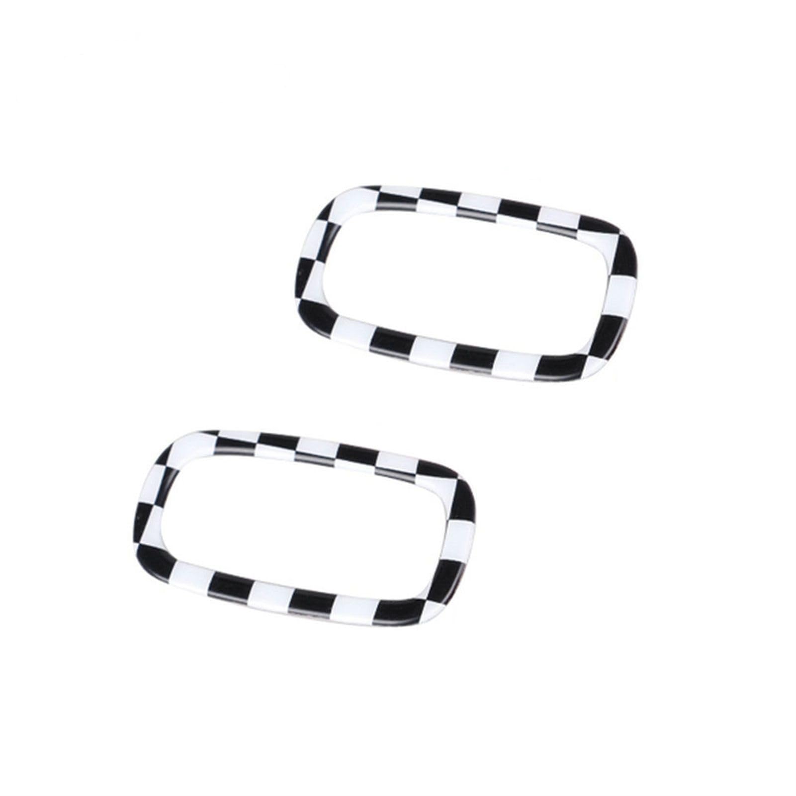 Vexilon for MINI, Cooper Countryman F60 Zubehör Armaturenbrett Luftauslass Aufkleber Abdeckung, F60 Auto Styling, for MINI, Cooper F60 Lüftungsgitter fürs Auto(Checker) von Vexilon