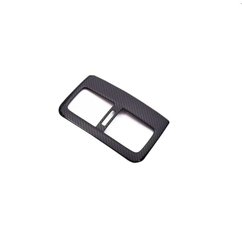 Vexilon for Mazda, 3 Axela 2019 2020 Auto Edelstahl Rücksitzkonsole Klimaanlage Auslassrahmen Abdeckung Verkleidung Styling Zubehör Lüftungsgitter fürs Auto(Carbon Fiber) von Vexilon