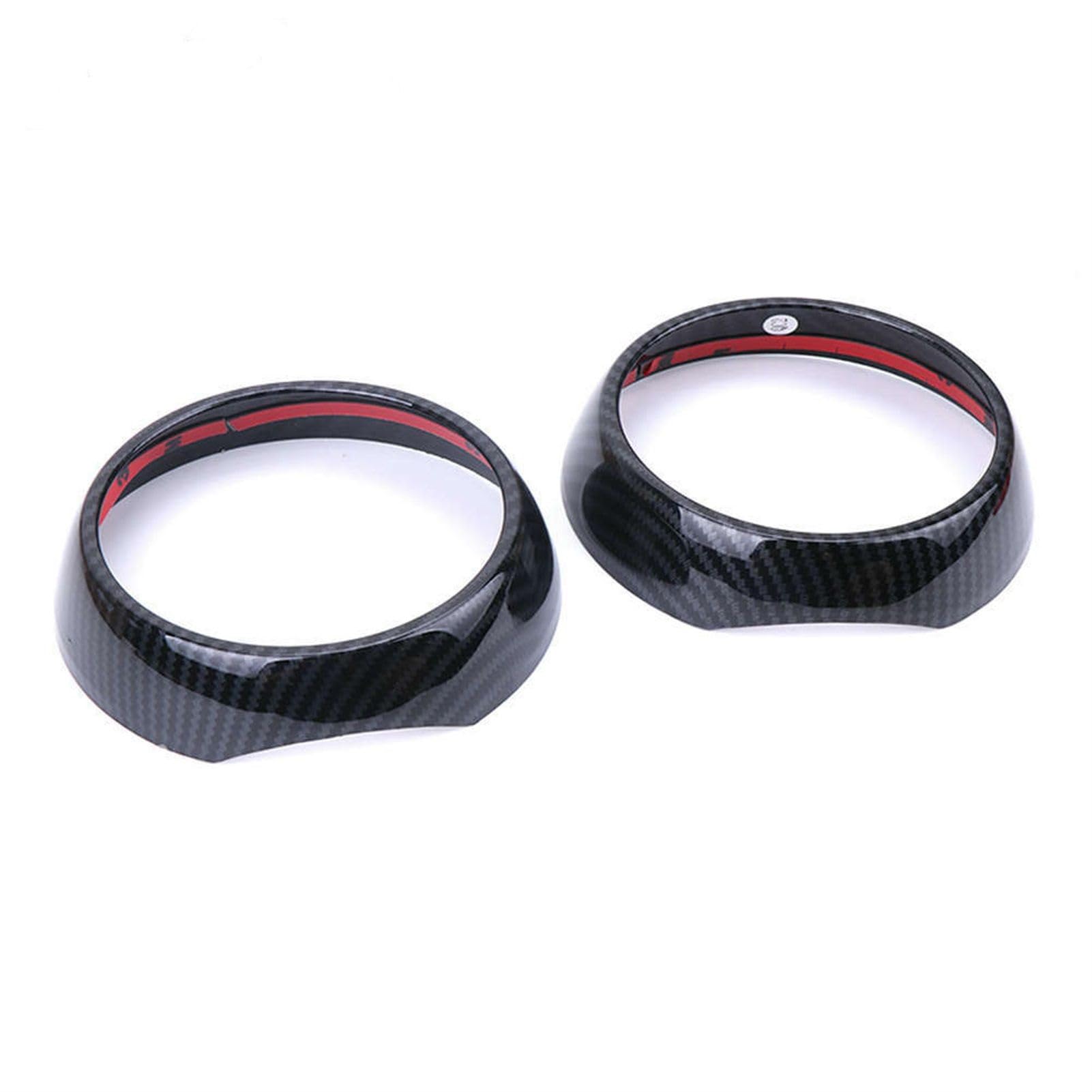 Vexilon for Mini, Cooper F56 Zubehör Klimaanlage Luftauslass Rahmen Aufkleber Abdeckung Zierleiste, for Mini, F55 F56 F57 Auto Styling Dekoration Lüftungsgitter fürs Auto(2PCS Outside) von Vexilon