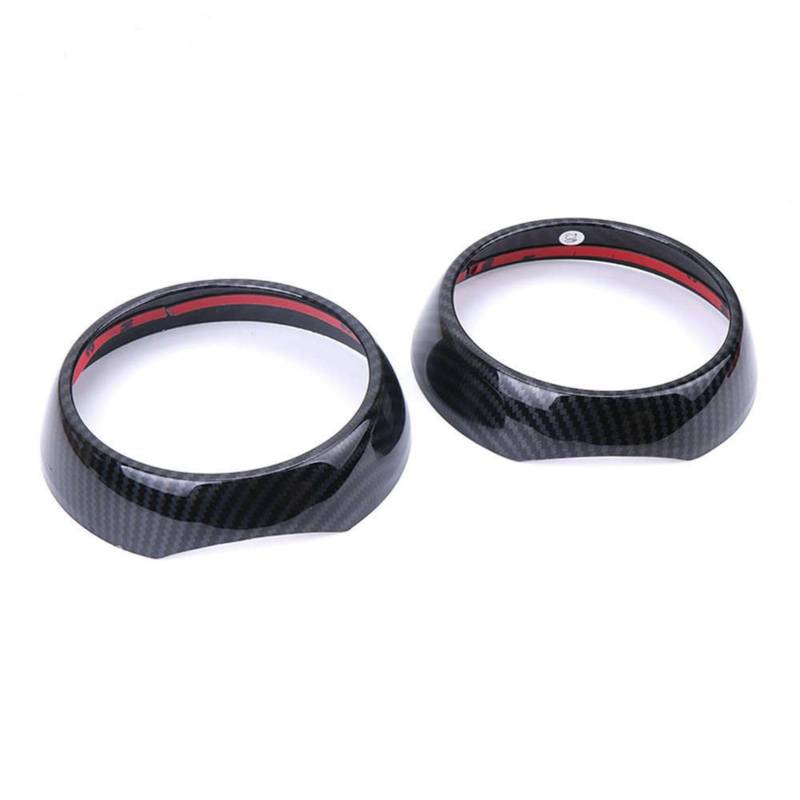 Vexilon for Mini, Cooper F56 Zubehör Klimaanlage Luftauslass Rahmen Aufkleber Abdeckung Zierleiste, for Mini, F55 F56 F57 Auto Styling Dekoration Lüftungsgitter fürs Auto(2PCS Outside) von Vexilon