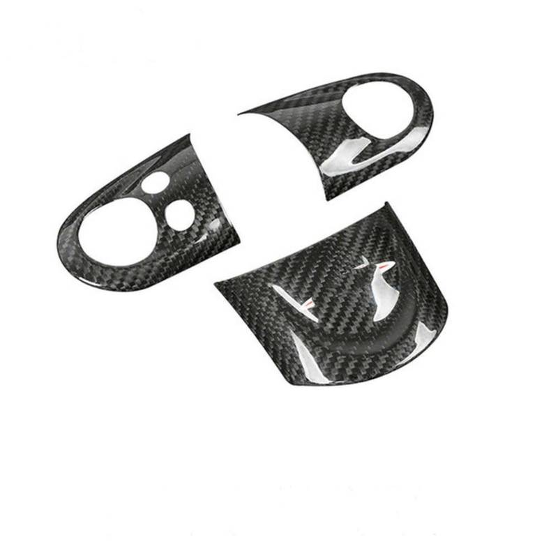 Vexilon for Mini, R56 R55 R57 R58 R59 R60 R61 Zubehör Auto Lenkrad Kohlefaser Aufkleber Dekoration Abdeckung, Cooper Teile Lüftungsgitter fürs Auto(Black JCW) von Vexilon