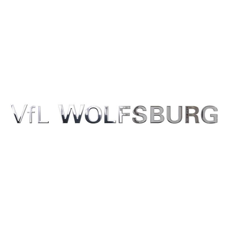 VfL Wolfsburg Aufkleber Sticker ** Chromflex - Schriftzug ** in 16cm x 1,3cm von VfL Wolfsburg