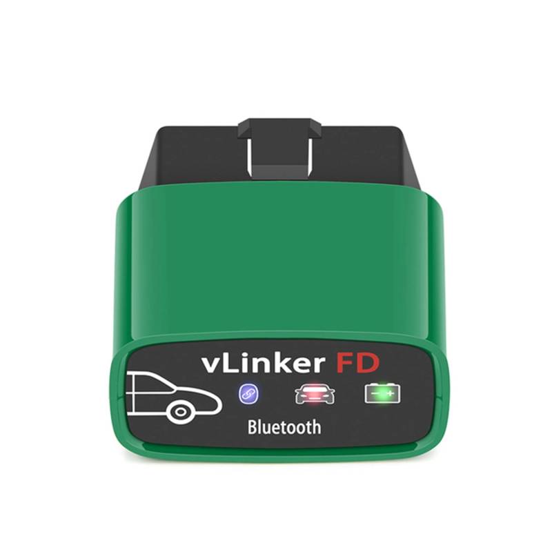 Vgate OBDII Bluetooth, vLinker FD OBD2 diagnosegerät OBD Adapter für Android und Windows (Bluetooth 3.0) von Vgate