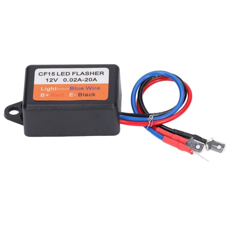 ViaGasaFamido Flash -Strobe -Controller -LED -Leuchtmodul, Flash -Strobe -Controller 12V Auto Car Flasher Modul 0.02–20A -Blitzlicht, 45 75 -mal Pro Minute, Wasserdicht für LED -Lichtstangen von ViaGasaFamido