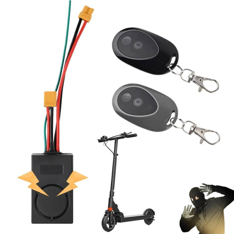 Anti-Diebstahl-Scooter-Alarmsystem – Scooter-Alarm mit Fernbedienung – Hochkompatibles Anti-Diebstahl-Sicherheitsalarmsystem Elektrofahrrad-Alarmsystem – Anti-Diebstahl-Vibrations-Bewegungssensor-Alar von Vibhgtf