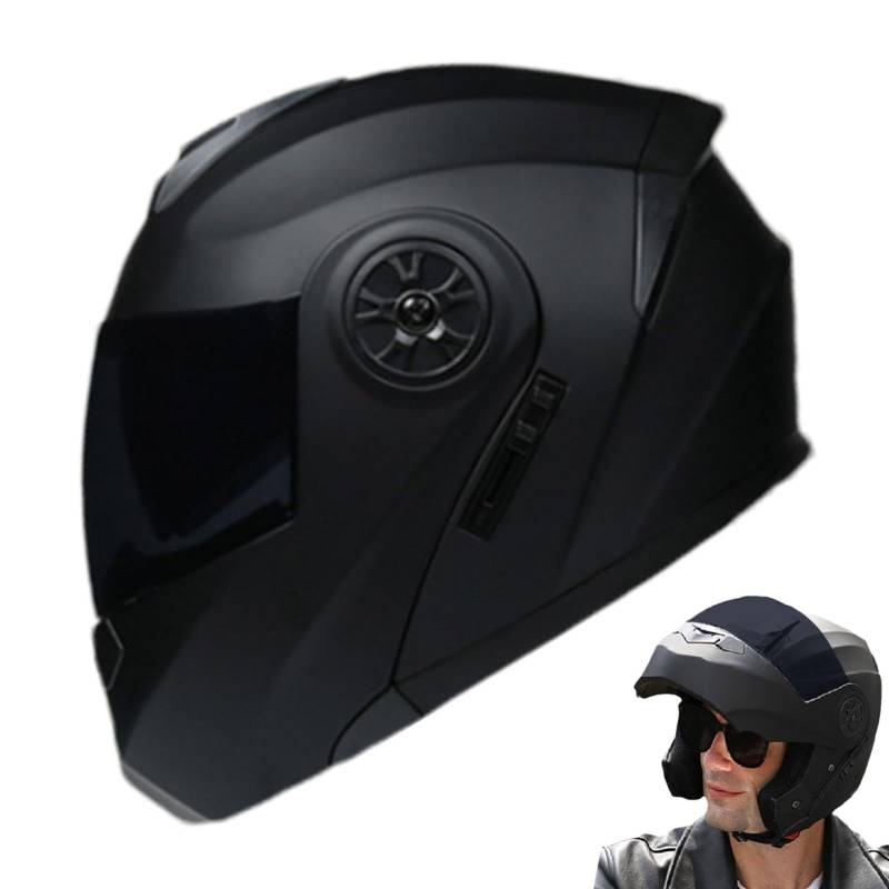 Dual-Sport-Motorradhelme - Integralhelme für Erwachsene, Sun Shield Dual Visor Helme Erwachsene Moto Helme | Antibeschlag-Motorrad-Integralhelme mit verstellbarem Riemen für das Radfahren im Freien von Vibhgtf