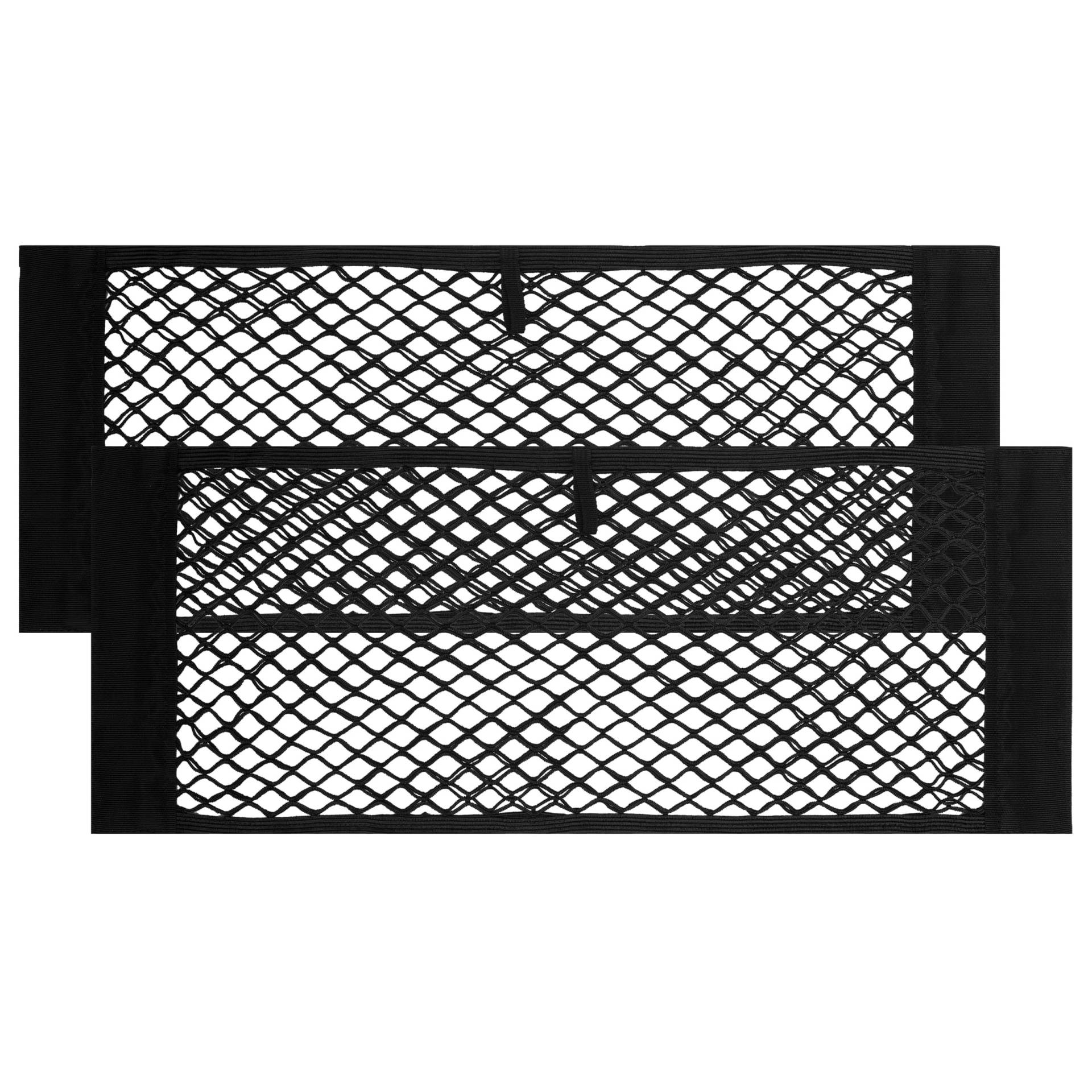 Vicera Kofferraum Netztasche mit Klett • Organizer Netz fürs Auto/SUV zum Aufbewahren & Verstauen • 60x25 cm 2er Set von Vicera