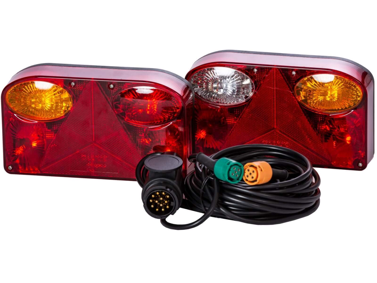 WAMO Rückleuchten Anhänger Set 5 m Kabelsatz mit 13-poligem LED-Stecker für Anhänger, Rot WAMO Rückleuchten Anhänger Set 5 m Kabelsatz mit 13-poligem LED-Stecker für Anhänger, Rot von Vicien