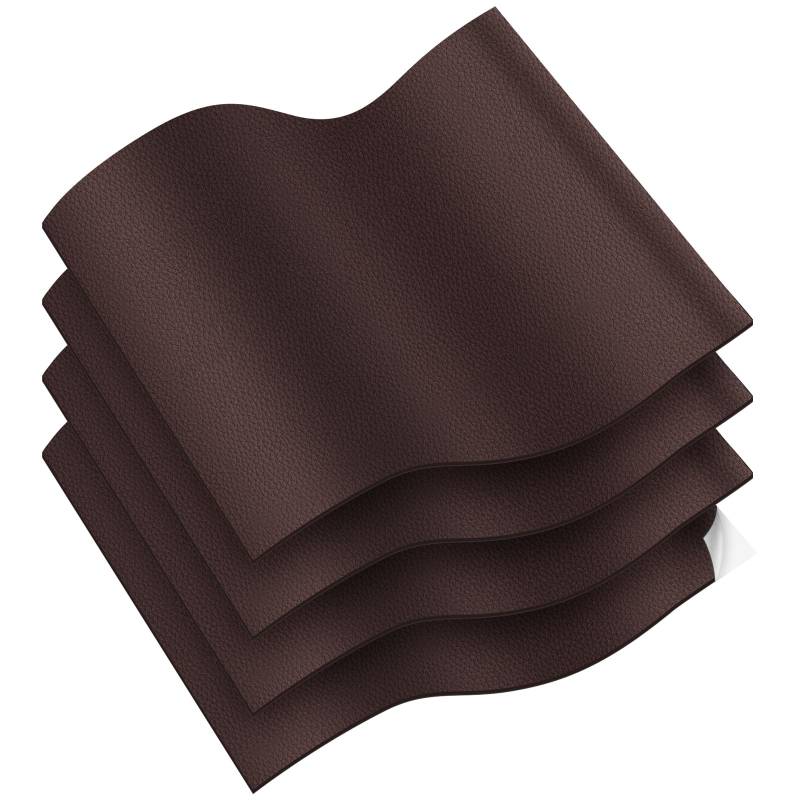 Vicloon Kunstleder selbstklebend,3 Stück Leder Reparatur Patch 19X14cm,Verschleißfest und kratzfest Leder Patch für couch Autositz Sofa Möbel Leder Reparatur, Leder Renovierung（Dunkelbraun) von Vicloon