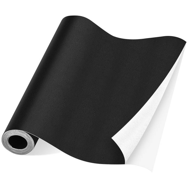 Vicloon Kunstleder selbstklebend,Leder Reparatur Patch Schwarz 160X34 cm,Verschleißfest und Kratzfest Leder Patch für Couch Autositz Sofa Möbel Leder Reparatur, Leder Renovierung von Vicloon