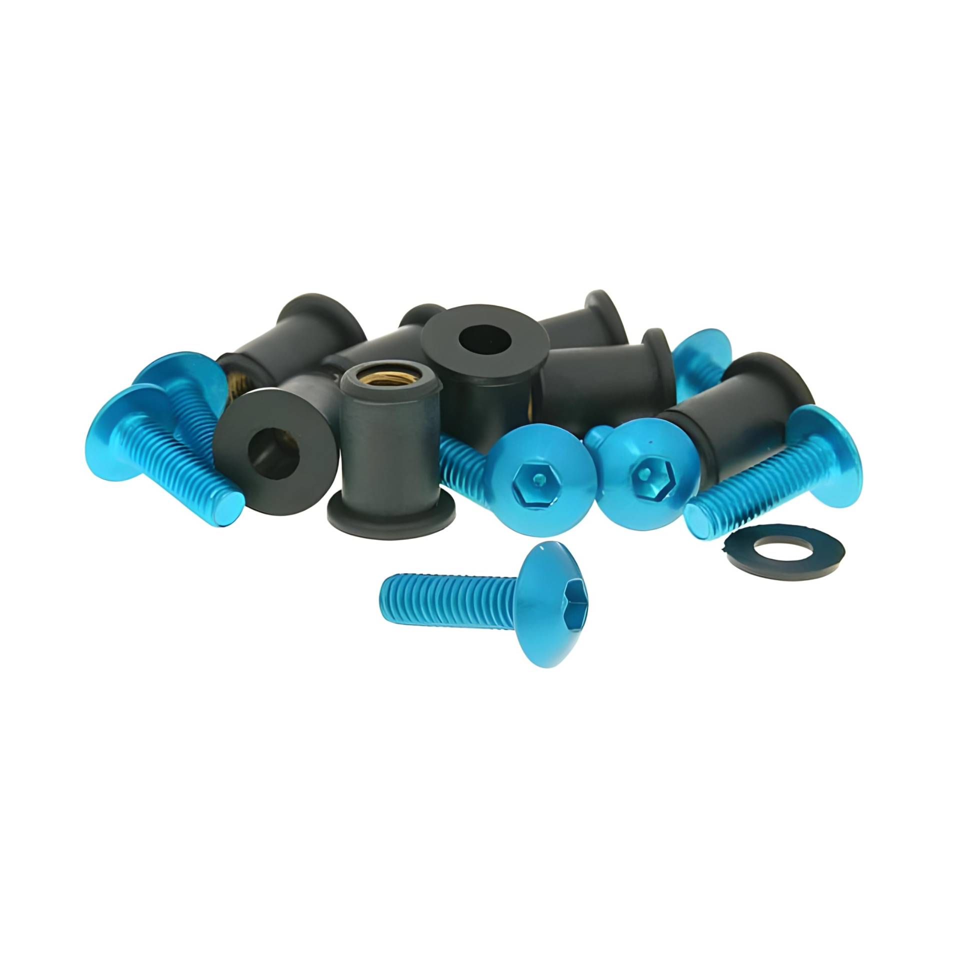 Aluschrauben Muttern Set M5x16 blau - 8 Stück Aluschrauben Muttern Set M5x16 blau - 8 Stück von Vicma