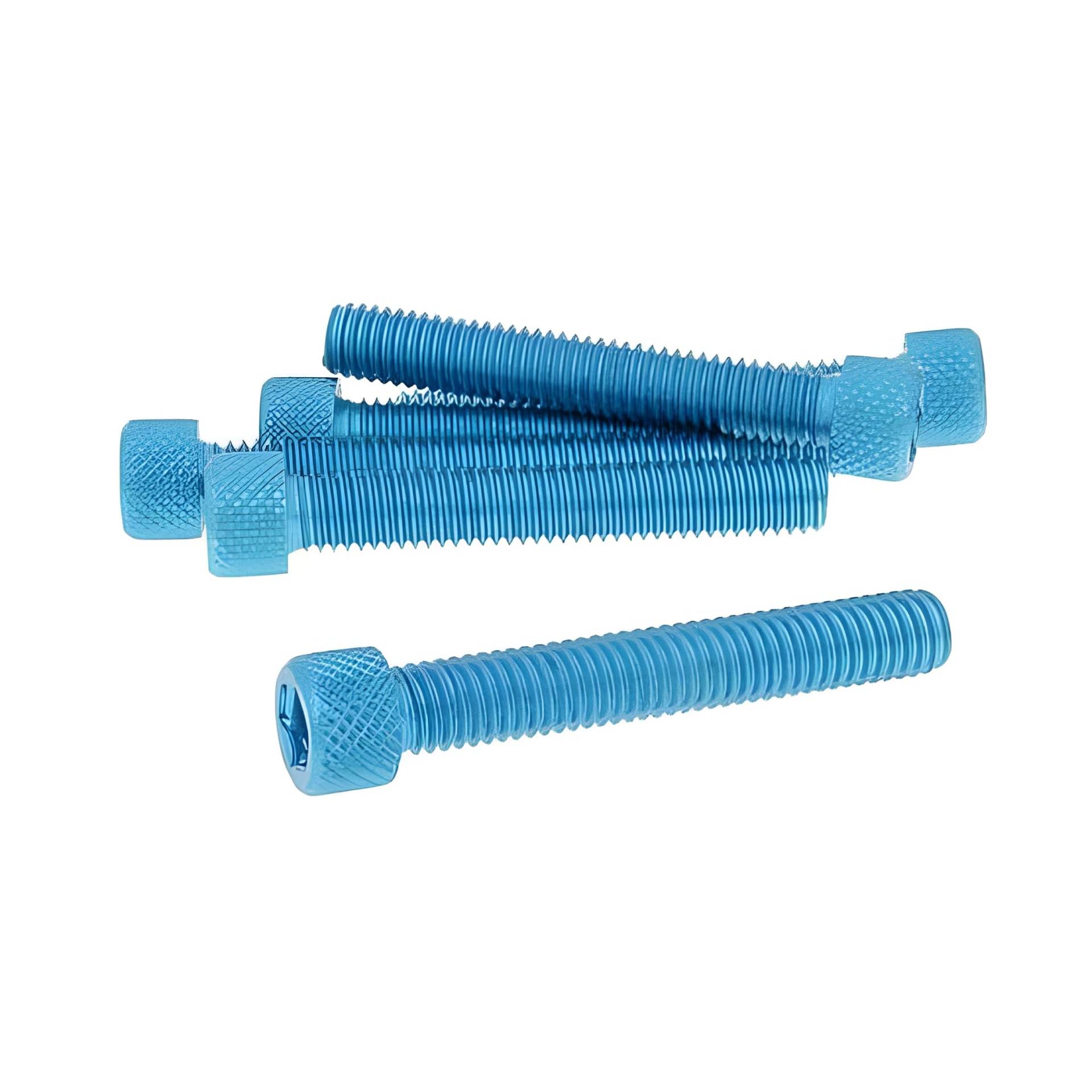Schraubensatz 6 Stück Innensechskant Alu blau - M8x50 Schraubensatz 6 Stück Innensechskant Alu blau - M8x50 von Vicma