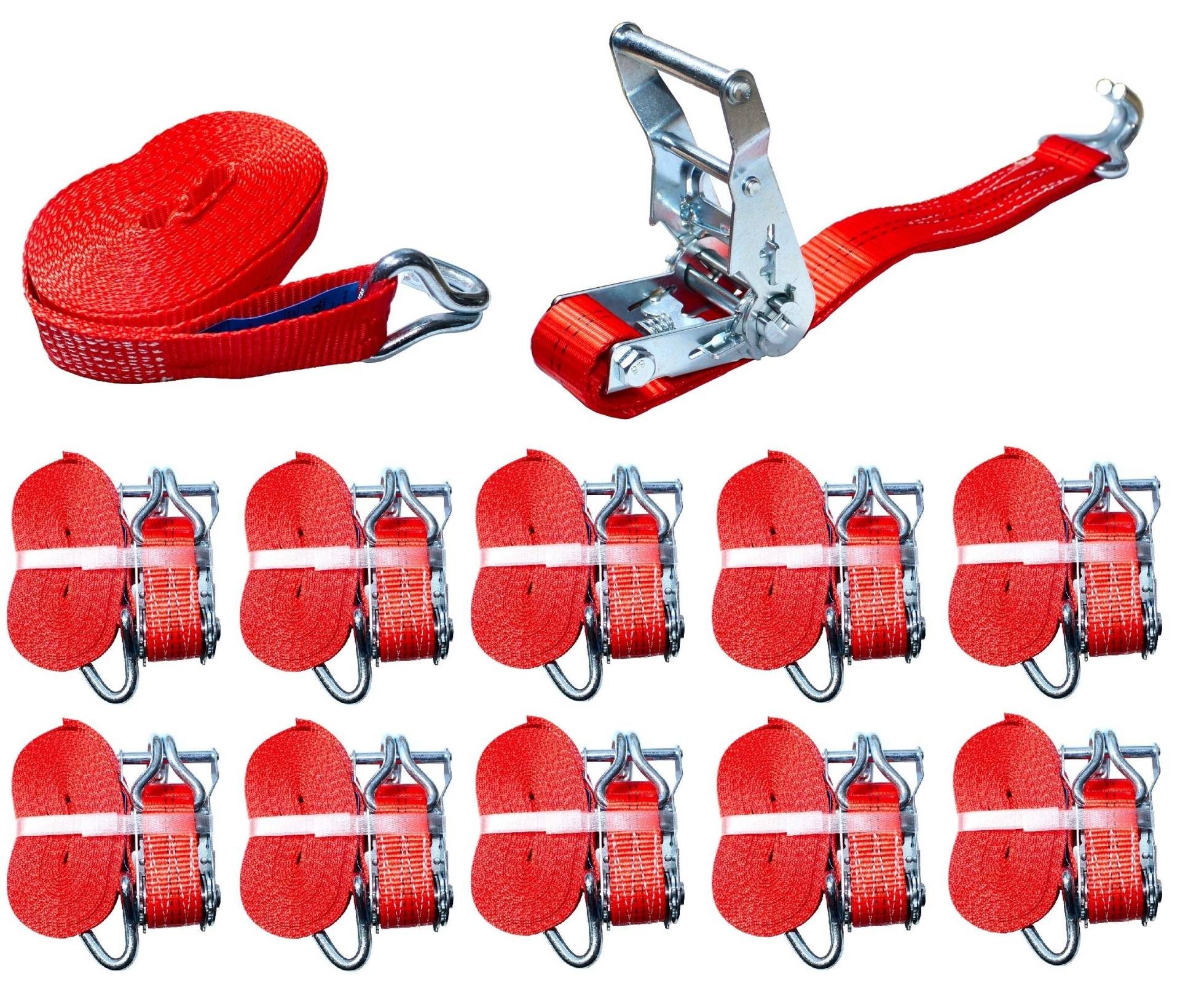 10 x LC 1000 / 2000kg 4m 2t Profi Spanngurt 2 teilig zweiteilig Ratschengurt Zurrgurte DIN EN 12195-2 10 x LC 1000 / 2000kg 4m 2t Profi Spanngurt 2 teilig zweiteilig Ratschengurt Zurrgurte DIN EN 12195-2 von ZurrTec