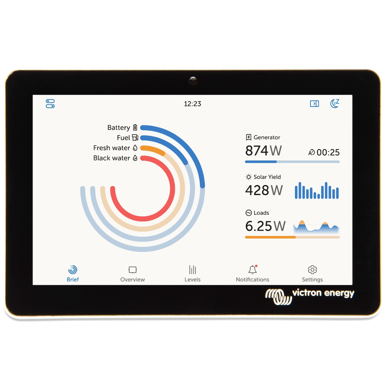 Victron Energy GX Touch 70 Anzeigebildschirm - Wasserdichter 7-Zoll Touchscreen für Cerbo GX zur Systemüberwachung und Steuerung - Einfache Montage am Armaturenbrett - Inklusive HDMI-Kabel Victron Energy GX Touch 70 Anzeigebildschirm - Wasserdichter 7-Zoll Touchscreen für Cerbo GX zur Systemüberwachung und Steuerung - Einfache Montage am Armaturenbrett - Inklusive HDMI-Kabel von Victron Energy