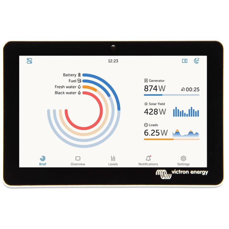 Victron Energy GX Touch 70 Anzeigebildschirm - Wasserdichter 7-Zoll Touchscreen für Cerbo GX zur Systemüberwachung und Steuerung - Einfache Montage am Armaturenbrett - Inklusive HDMI-Kabel von Victron Energy