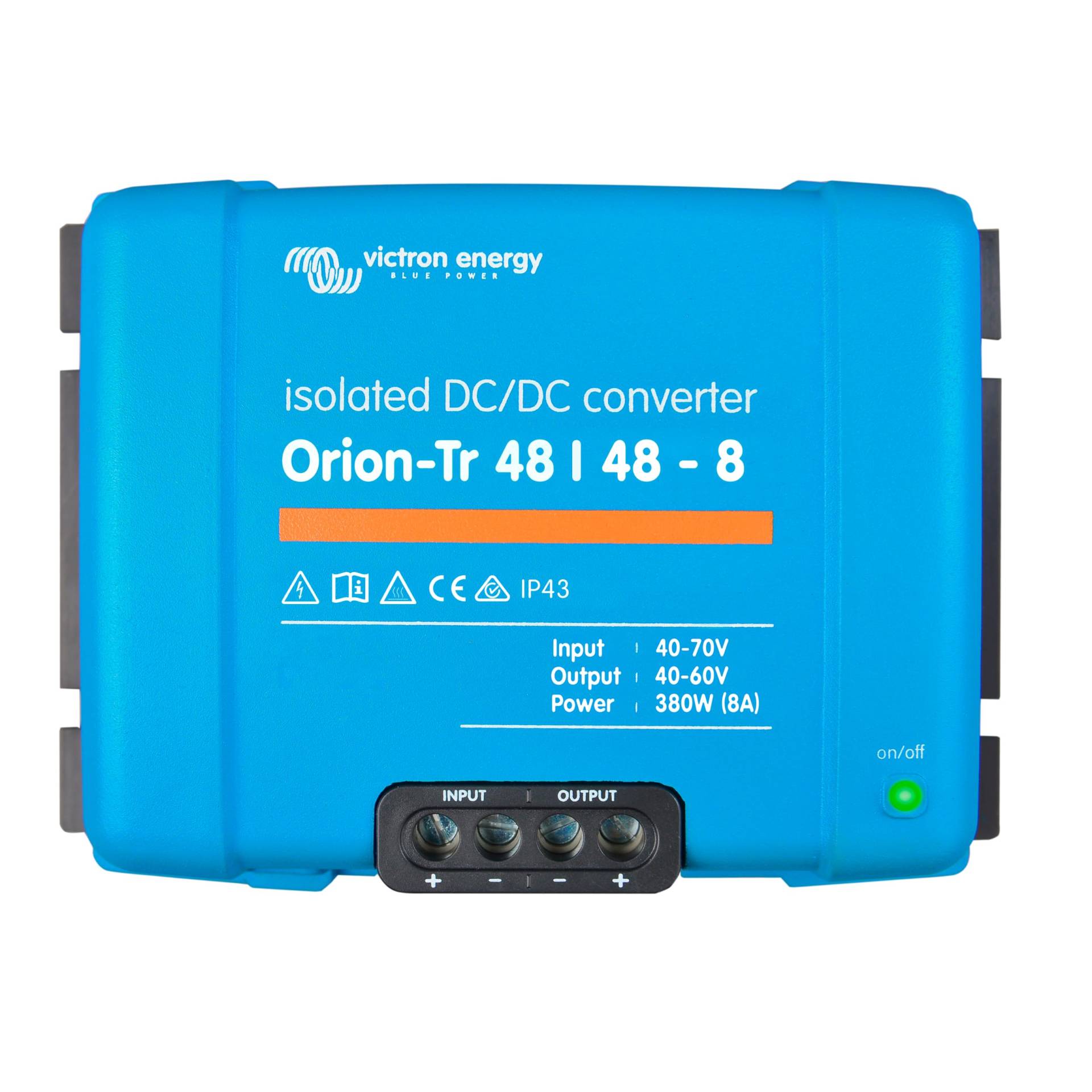 Victron Energy Orion-Tr Spannungswandler - 48/48-Volt 8 Ampere 380-Watt - IP43 Geschützt - DC-DC Konverter für Doppelbatteriesysteme - Isoliert Victron Energy Orion-Tr Spannungswandler - 48/48-Volt 8 Ampere 380-Watt - IP43 Geschützt - DC-DC Konverter für Doppelbatteriesysteme - Isoliert von Victron Energy