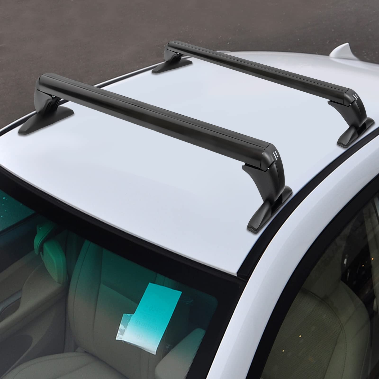 Auto Dachgepäckträger Höchstlast 75kg, Aluminium Gepäckträger mit Zwei-Schloss Design Universal Verstellbare Größe für 4 oder 5 Tür Autos Geeignet für Reisen und Camping von Vielrosse