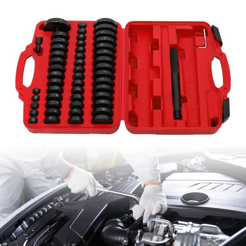Vielrosse 51tlg Radlager Druckstück Set - Einfaches Einsetzen von Lagern, Buchsen und Simmerringen Für Hobbybastler und Profis von Vielrosse