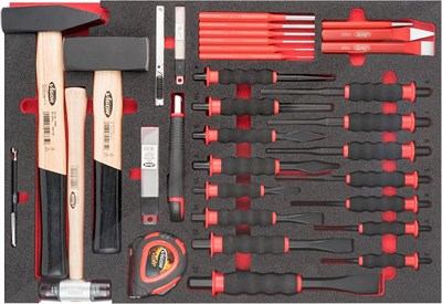 Vigor Hammer-, Meißel- und Splinttreiber Satz - Anzahl Werkzeuge: 51 [Hersteller-Nr. V6817] von Vigor