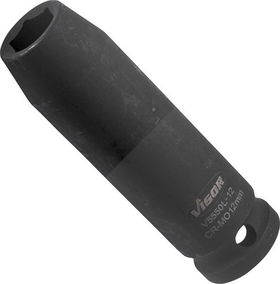 Vigor Schlagschrauber Steckschlüsseleinsatz - 1/2 - Sechskant - 12mm [Hersteller-Nr. V5550L-12] von Vigor