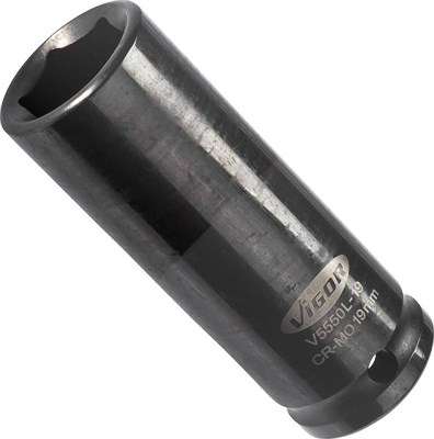 Vigor Schlagschrauber Steckschlüsseleinsatz - 1/2 - Sechskant - 19mm [Hersteller-Nr. V5550L-19] von Vigor