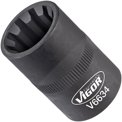 Vigor Steckschlüsseleinsatz - Vierkant 1/2 - Rillenprofil - 20 mm [Hersteller-Nr. V6634] von Vigor