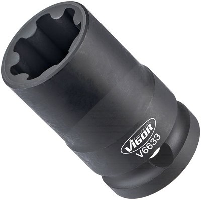 Vigor Steckschlüsseleinsatz - Vierkant 1/2 - Rillenprofil - 22 mm [Hersteller-Nr. V6633] von Vigor