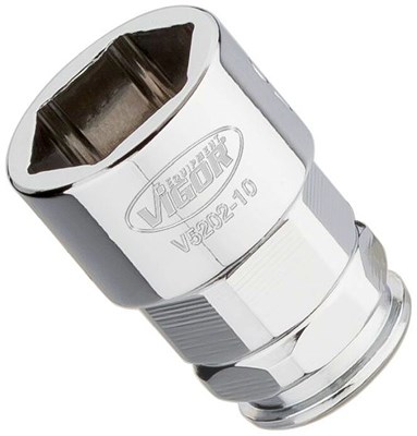 Vigor Steckschlüsseleinsatz - superflach - 1/4 - Sechskant - 10mm [Hersteller-Nr. V5202-10] von Vigor