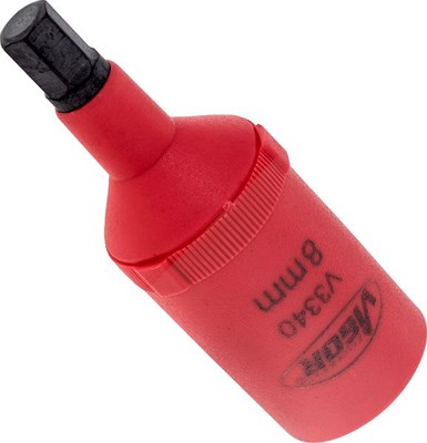 Vigor VDE Schraubendreher-Einsatz - 1/2 -Sechskant Profil - 8 mm [Hersteller-Nr. V3340] von Vigor