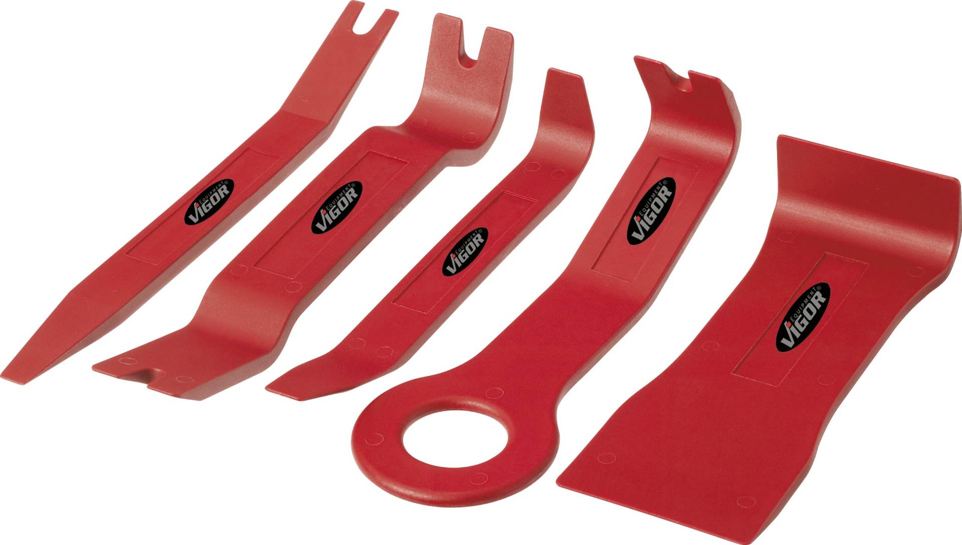 Vigor Zierleistenkeile-Set/Lösehebel-Satz, 5-Teilig, V1369, Rot Vigor Zierleistenkeile-Set/Lösehebel-Satz, 5-Teilig, V1369, Rot von Hazet
