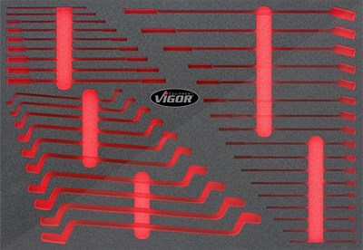 Vigor 2-Komponenten Weichschaum-Einlage - leer - für V6643 [Hersteller-Nr. V6643-L] von Vigor