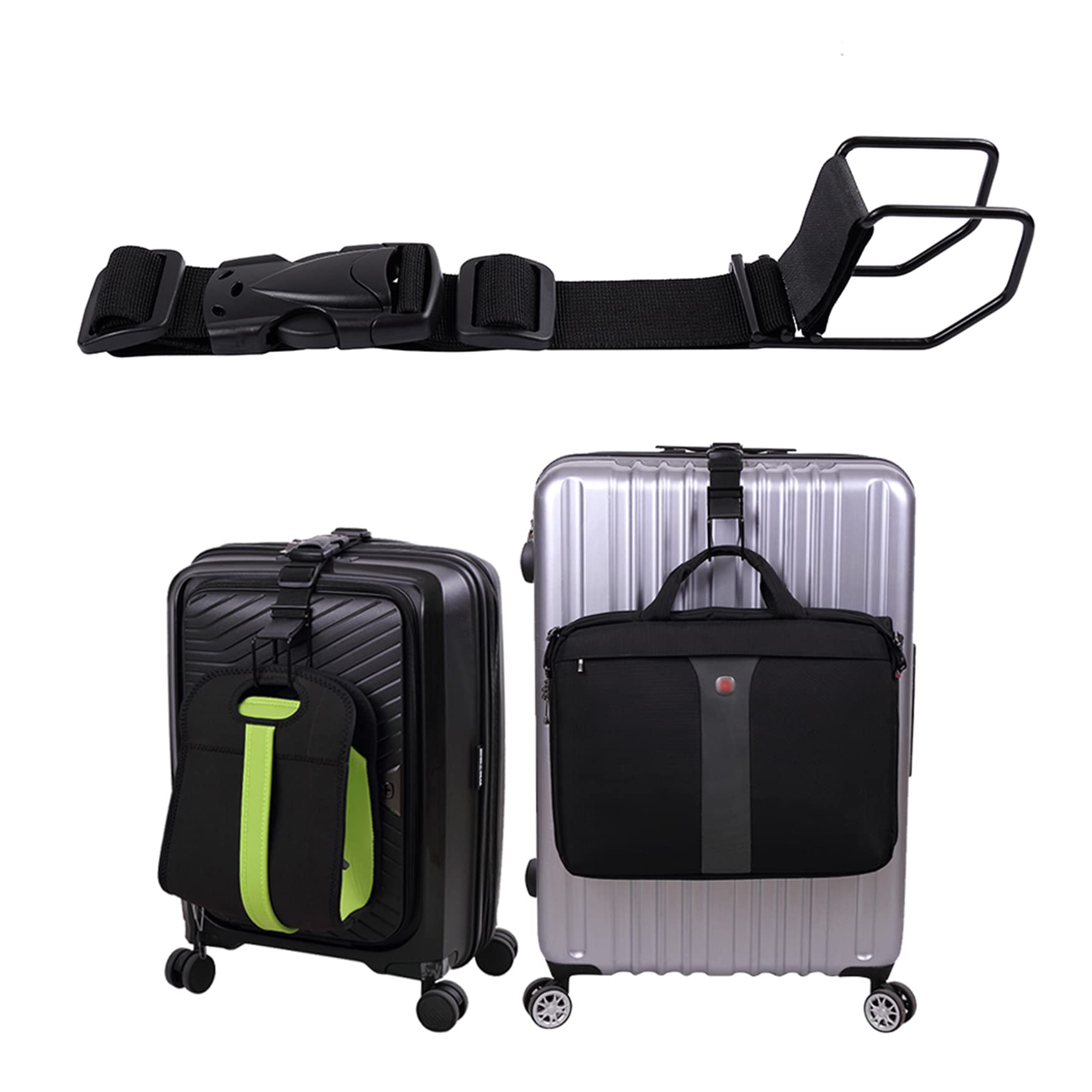 Vigorport J-Haken-Gepäckgurt, fügen Sie eine Tasche Kleiderbügel Haken Gurt, Schwarz-Large Größe, Large size von Vigorport