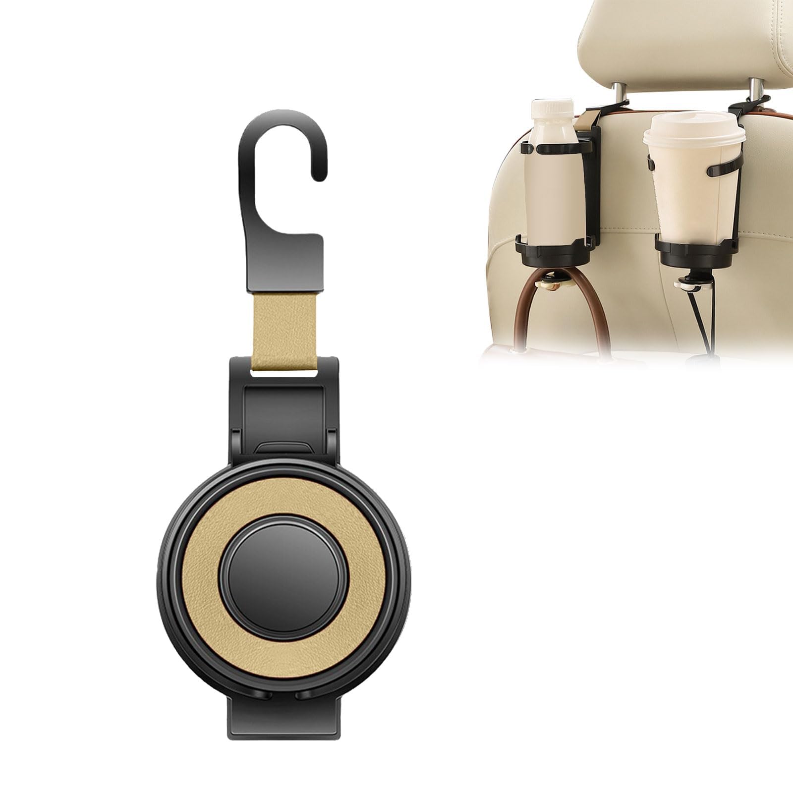 Viilich Auto Kopfstützen Haken, 2024 Neu Universal Auto Organizer Auto Rücksitz Kopfstütze Halter Halter,3 in 1 Autositzhaken mit Handyhalterung,Drehbar,Einstellbar,für Tasche,Geldbörse,Stoff(Beige) Viilich Auto Kopfstützen Haken, 2024 Neu Universal Auto Organizer Auto Rücksitz Kopfstütze Halter Halter,3 in 1 Autositzhaken mit Handyhalterung,Drehbar,Einstellbar,für Tasche,Geldbörse,Stoff(Beige) von Viilich