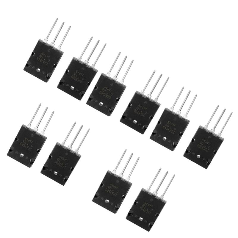5 Paar Transistor, 5 Stück 2SA1943 Transistor und 5 Stück 2SC5200 Transistor Elektronische Komponente High Power Matched Audio Transistor von Vikye