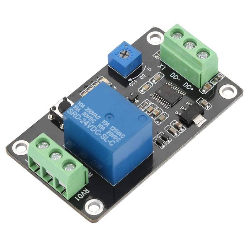 Vikye 5V / 12V / 24V Verzögerungsrelais, selbsthemmende Verzögerung Ein Aus Zeitschaltuhr Super 555 Timer DC 5V / 12V / 24V (DC24V) von Vikye
