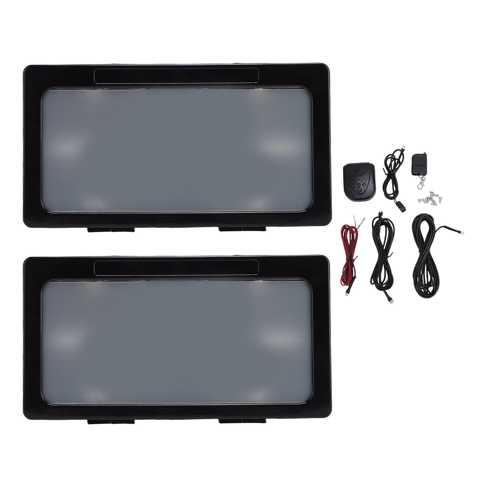 Nummernschildrahmen, 2 Pack Black Car Lizenzhalterungsrahmen, Universal US Car Black Plate Holder -Halterungen mit Fernbedienung Nummernschildrahmen, 2 Pack Black Car Lizenzhalterungsrahmen, Universal US Car Black Plate Holder -Halterungen mit Fernbedienung von Vikye