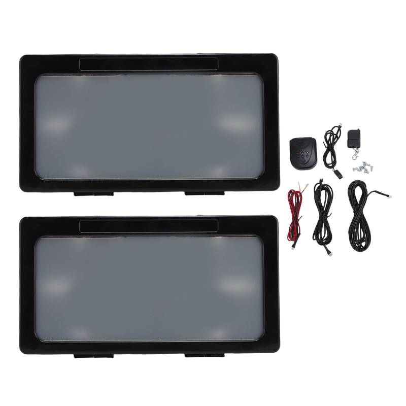 Nummernschildrahmen, 2 Pack Black Car Lizenzhalterungsrahmen, Universal US Car Black Plate Holder -Halterungen mit Fernbedienung von Vikye