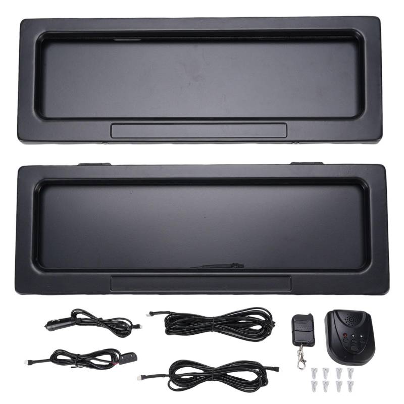 Nummernschildrahmen, 2 Pack Black Car Lizenzhalterungsrahmen, Universelle Au -Standard -Auto -Schwarz -Platten -Halterungen mit Fernbedienung von Vikye