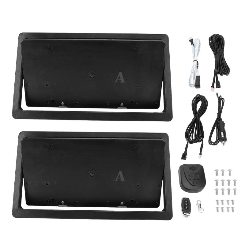 Nummernschildrahmen, 2 Pack-Nebeneröffnungsauto-Lizenzhalterungsrahmen, Universelle US-amerikanische Standard-Autoschildhalter-Halterungen mit Fernbedienung von Vikye