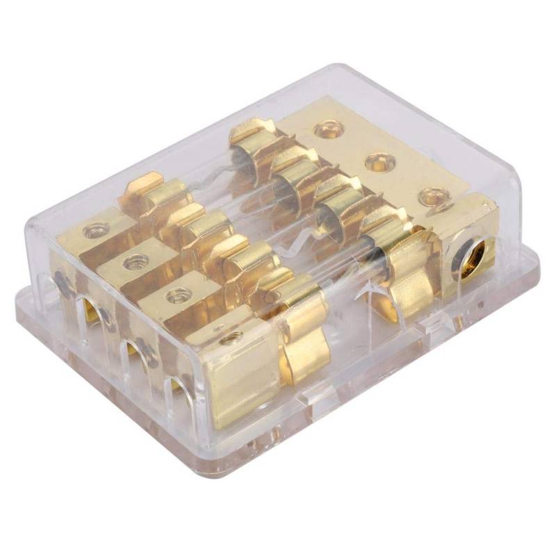 Sicherung Blcok, 12V 60A Sicherungshalter, 12V 60A Auto-Stereo-Audio-Schaltkreis Blade Sicherungshalter Box Block 1 in 4 Möglichkeiten von Vikye