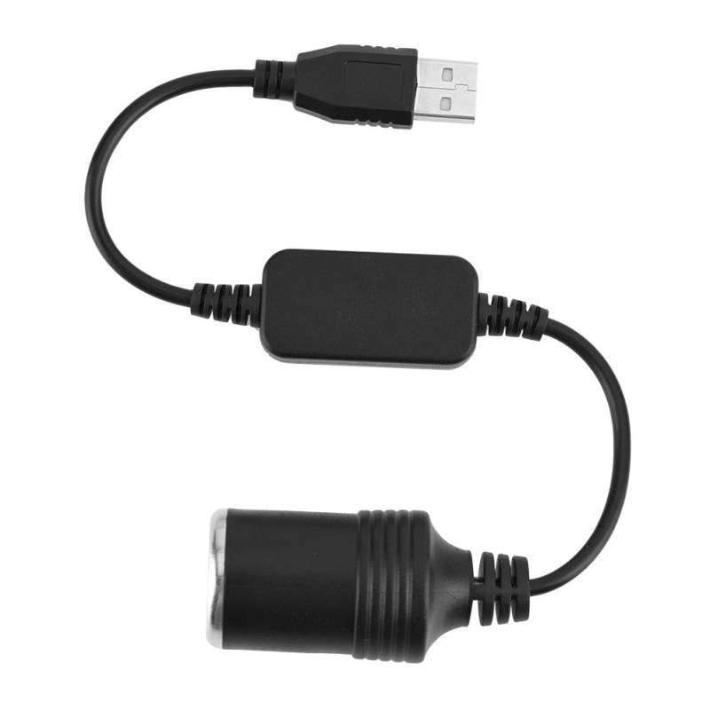 USB auf 12V Konverter, 12V 2A 8W Auto Zigarettenanzünder Adapter, USB Port auf 12V Buchse Stromkonverter Adapterkabel Passend für Fahrrecorder von Vikye