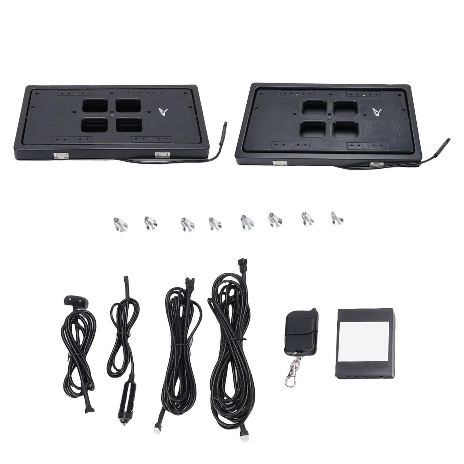 Vikye Nummernschildrahmen, 2 Pack Black Car Lizenzhalterungsrahmen, Universelle US -amerikanische CA -Auto -Schwarze Plattenhalter Klammern mit Fernbedienung von Vikye