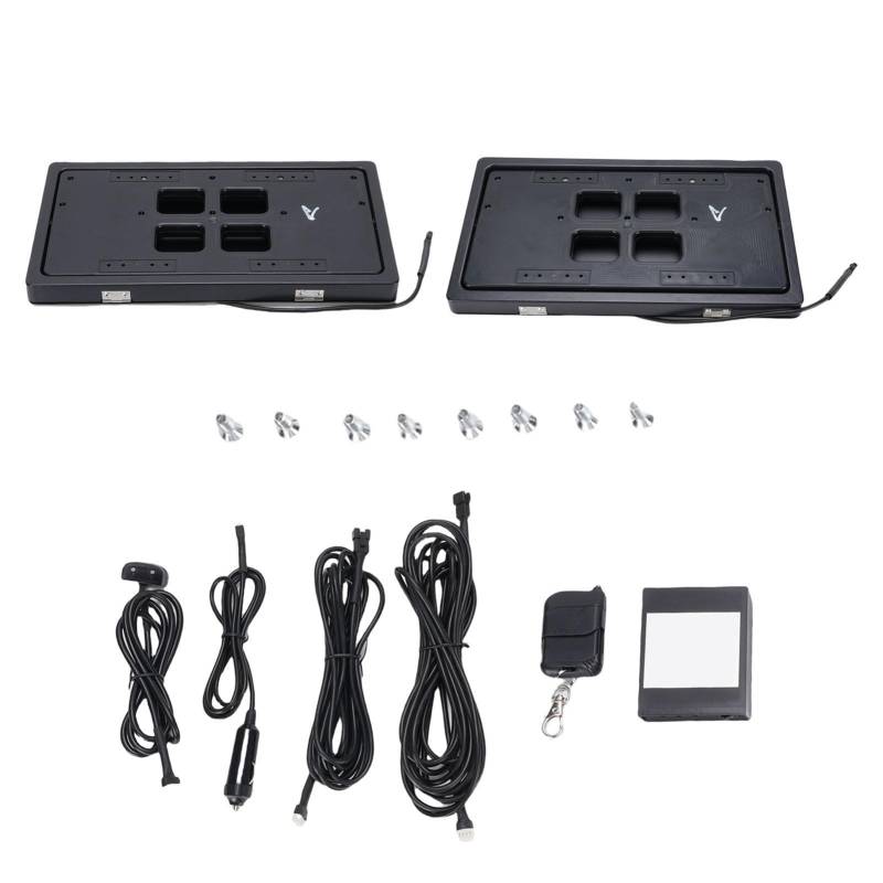 Vikye Nummernschildrahmen, 2 Pack Black Car Lizenzhalterungsrahmen, Universelle US -amerikanische CA -Auto -Schwarze Plattenhalter Klammern mit Fernbedienung von Vikye
