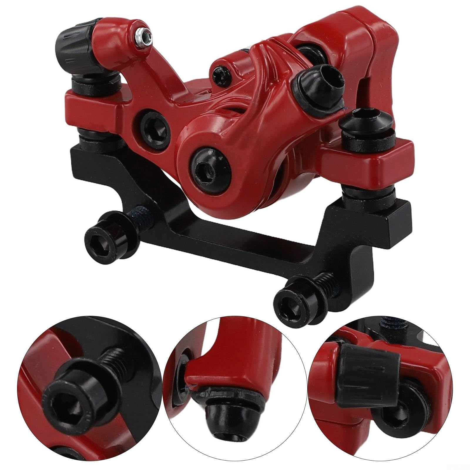 Fahrrad-Scheibenbremsen-Set für 140 mm und 160 mm hintere und vordere Positionen, Aluminiumlegierung (rot F160/R140) von Vilgftyiet