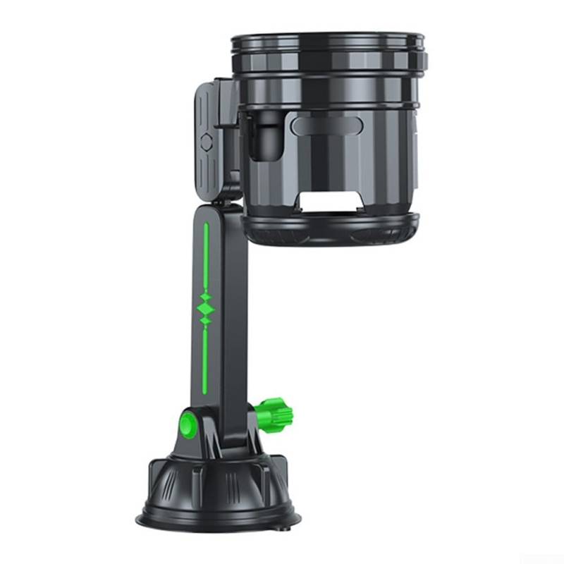 Vilgftyiet 2 in 1 Auto Becherhalter Einstellbar Groß Saugnapf Faltbar Getränkehalter 360° Drehung Anti-Shake Technologie Kompatibel mit Autos LKW Vans Boote ABS Material Schwarz von Vilgftyiet