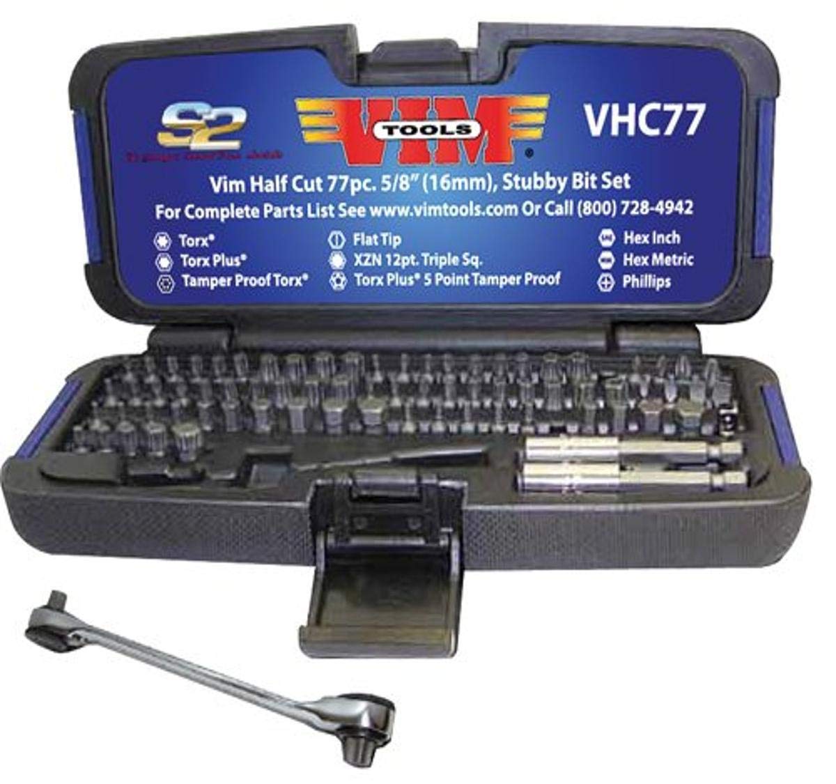 Vim Tools vhc77 'Satz' Half Cut Gedrungen Bit Set von Vim Products