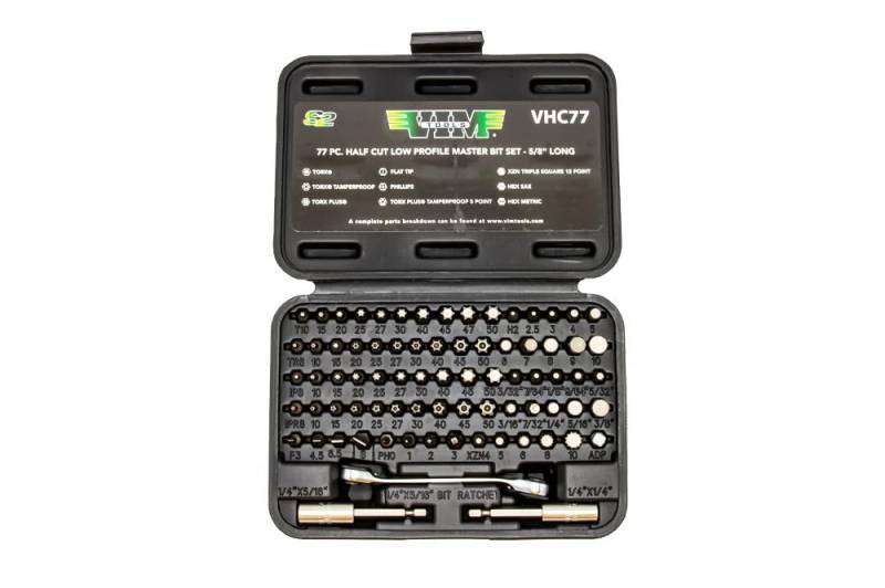 TESTEL Vim Tools vhc77 'Satz' Half Cut Gedrungen Bit Set von VIM Tools